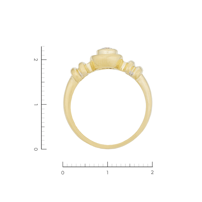 Кольцо из желтого золота 585 пробы c 1 бриллиантом, Л 2010 4290 за 41400