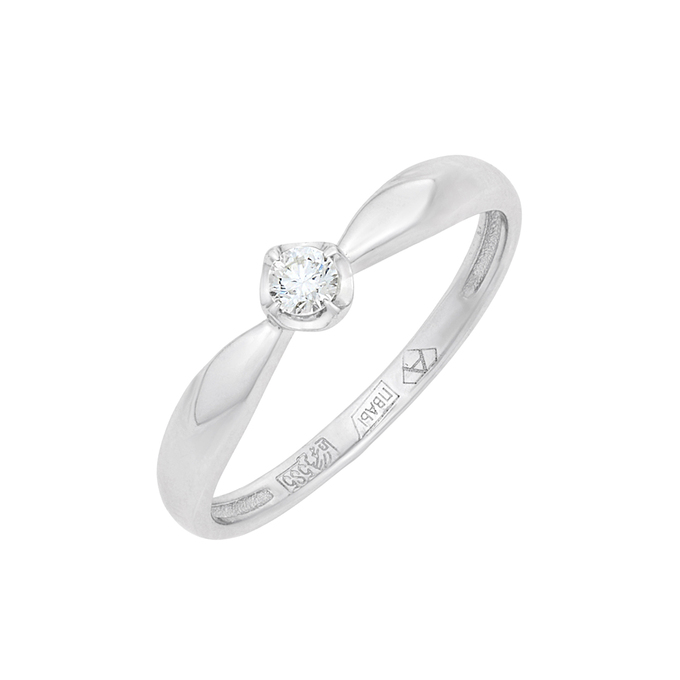 Кольцо из золота 585 пробы c бриллиантом, Л 5207 4373 за 20720