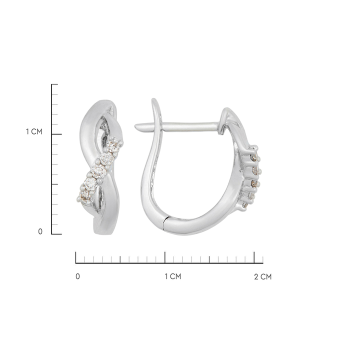 Серьги из золота 585 пробы c бриллиантами, К 0000 5505 за 29400