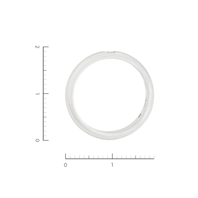 Кольцо из белой платины 950 пробы c 1 бриллиантом, Л 0407 2350 за 95000
