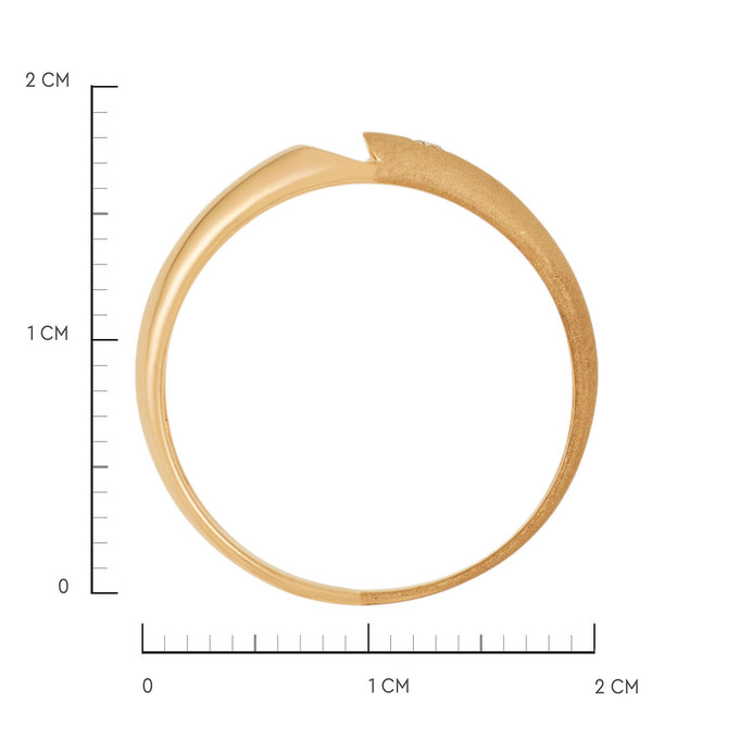 Кольцо из золота 585 пробы c бриллиантом, Л 4306 4384 за 22320