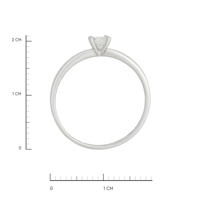 Кольцо из золота 585 пробы c бриллиантом, Л 5208 0753 за 47920