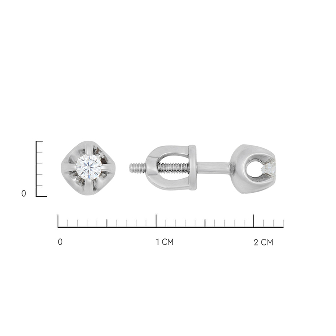 Серьги из золота 585 пробы c бриллиантами