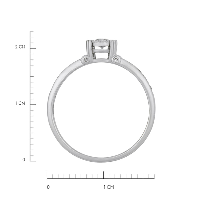 Кольцо из золота 585 пробы c бриллиантами, Л 5104 1689 за 45440