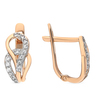 Серьги из золота 585 пробы c фианитами