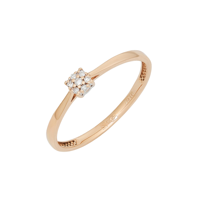 Кольцо из золота 585 пробы c бриллиантами