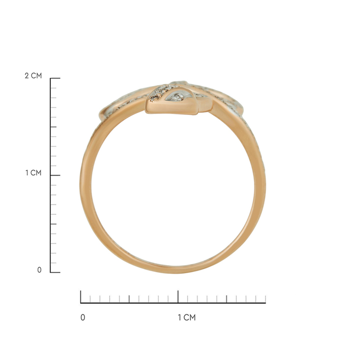 Кольцо из золота 585 пробы c бриллиантами, Л 4107 4476 за 34800