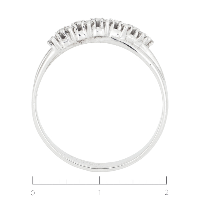 Кольцо из белого золота 585 пробы c 12 бриллиантами, Л 7501 7816 за 34320