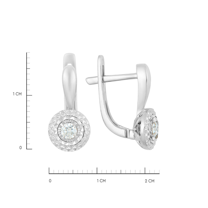 Серьги из золота 585 пробы c бриллиантами, Л 7102 1535 за 35120