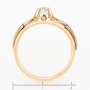 Кольцо из комбинированного золота 583 пробы c 3 бриллиантами Л28071893 фото 4