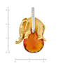 Подвеска из комбинированного золота 750 пробы c 13 бриллиантами и 1 камнем синтетическим Л28100064 фото 2