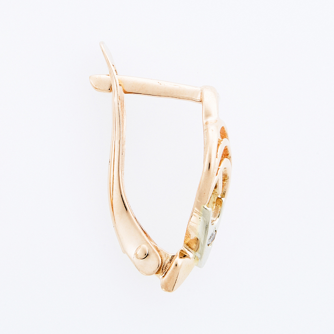 Серьги из золота 585 пробы c фианитами