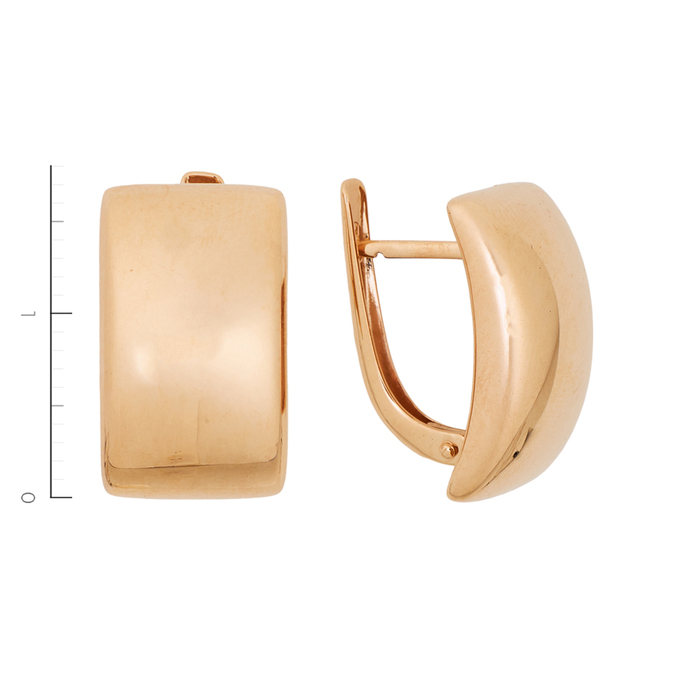 Серьги из красного золота 585 пробы