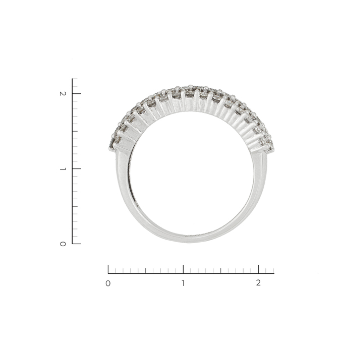 Кольцо из белого золота 585 пробы c 46 бриллиантами