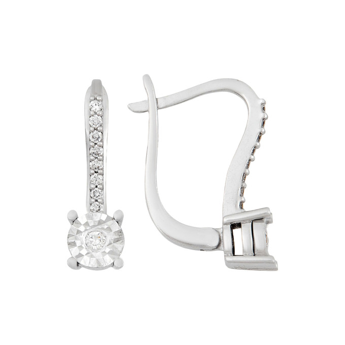 Серьги из золота 585 пробы с бриллиантами, Л 6402 5810 за 30200