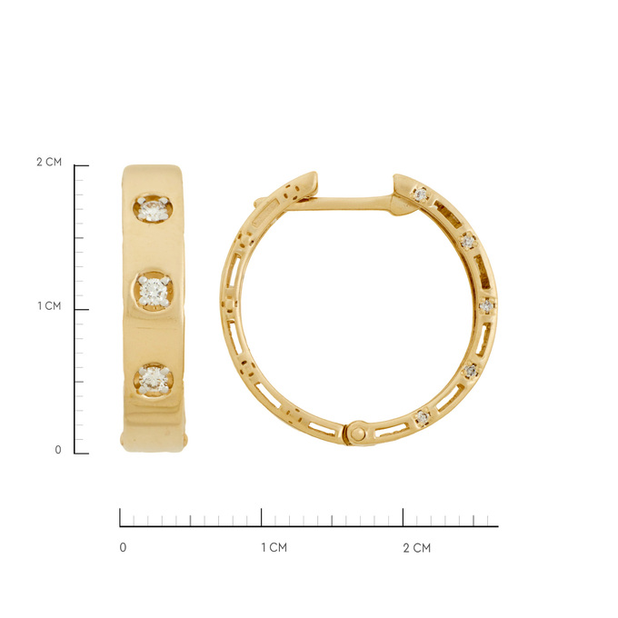Серьги из золота 585 пробы с бриллиантами, Ц О007 3347 за 59000