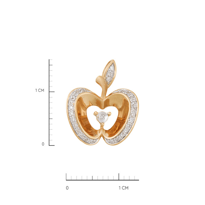 Подвеска из золота 585 пробы c бриллиантами, Л 6102 1611 за 16700