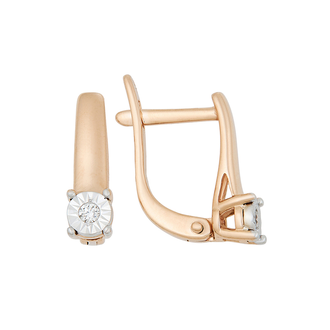 Серьги из золота 585 пробы c бриллиантами, К 0000 5219 за 38500