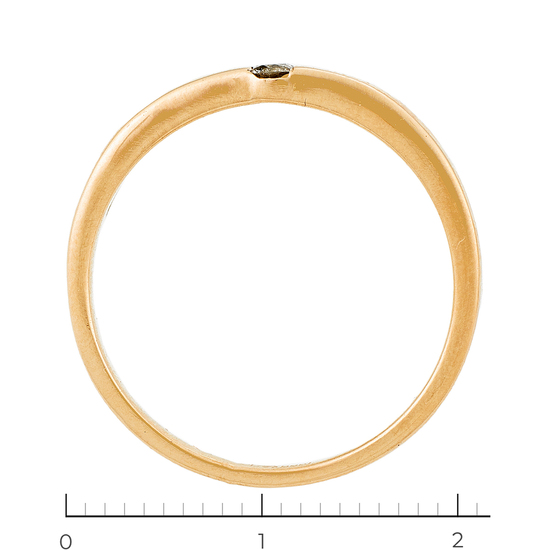 Кольцо из комбинированного золота 585 пробы c 1 бриллиантом, Л47092132 за 17700