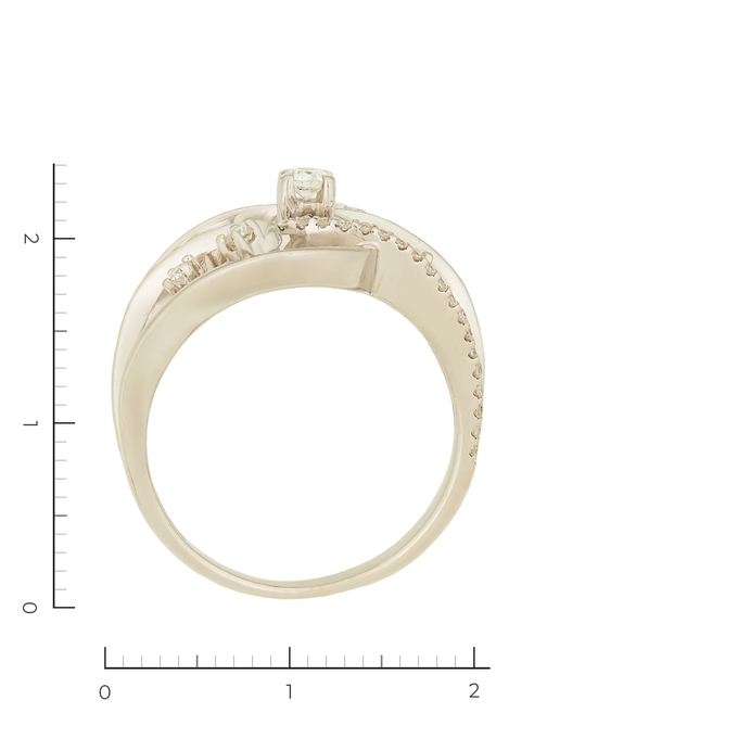 Кольцо из белого золота 585 пробы c 52 бриллиантами, Л 7501 7144 за 64450