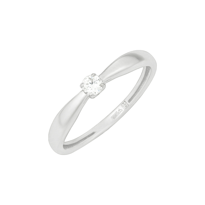 Кольцо из золота 585 пробы c бриллиантом