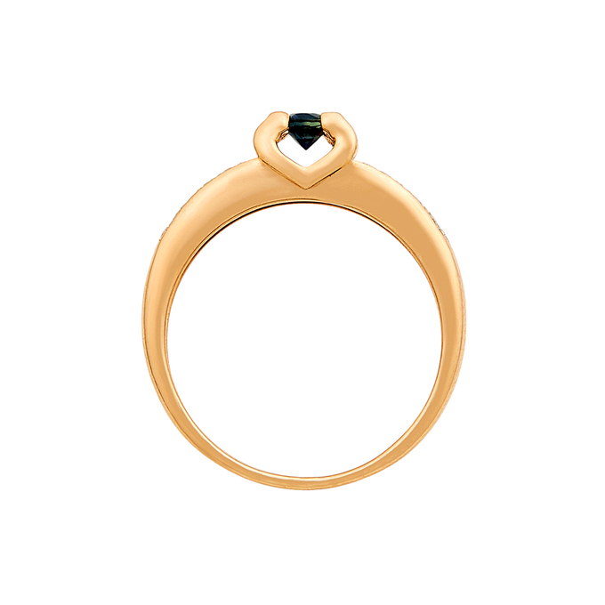 Кольцо из золота 585 пробы c сапфиром и бриллиантами, Л 2811 7613 за 66800