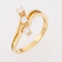 Кольцо из желтого золота 750 пробы c 3 бриллиантами Л72001185 фото 1