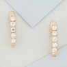 Серьги из красного золота 585 пробы c фианитами