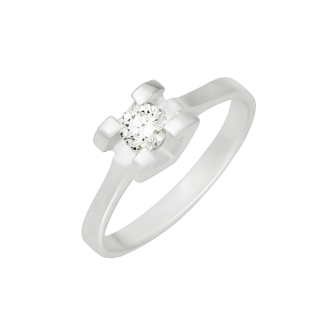 Кольцо из золота 750 пробы c бриллиантом, Л 2811 8682 за 167600