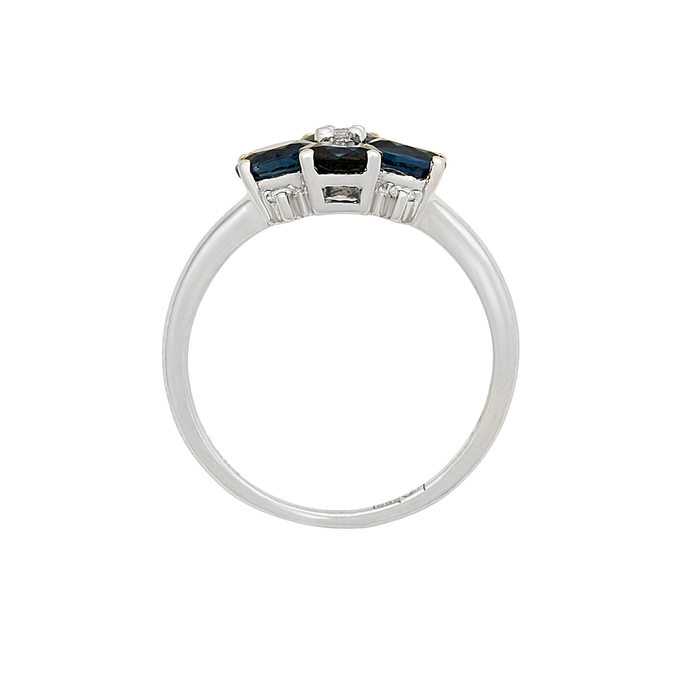 Кольцо из золота 585 пробы c сапфирами и бриллиантами, Л 4306 6161 за 54800