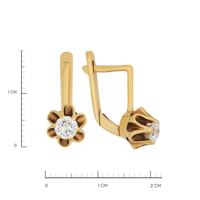 Серьги из золота 750 пробы c бриллиантами, Л 1608 4081 за 173000