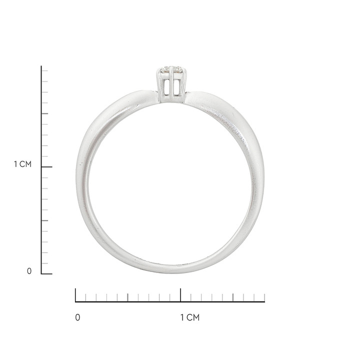 Кольцо из золота 585 пробы c бриллиантом, Л 1615 9149 за 23600