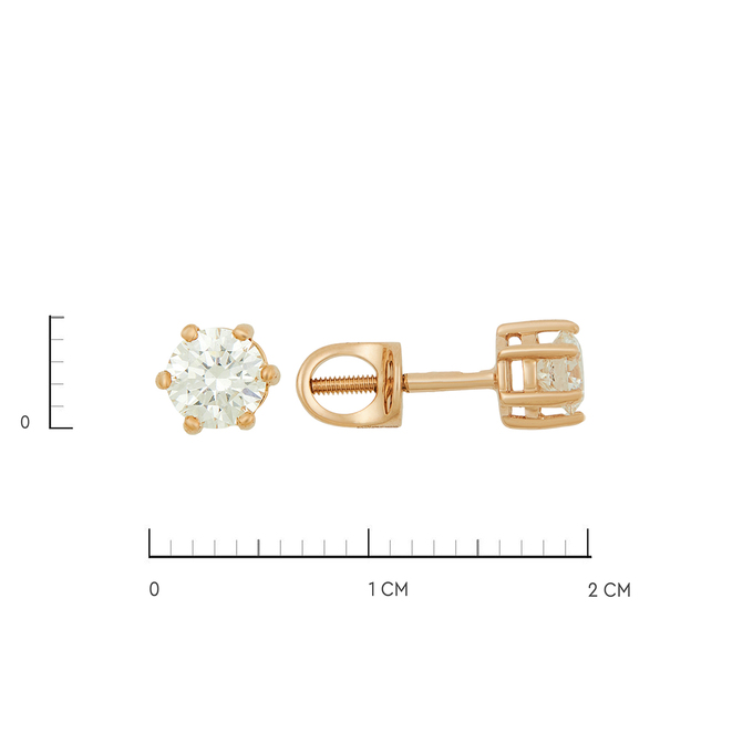 Серьги из золота 585 пробы c бриллиантами, Ц О007 1211 за 240000