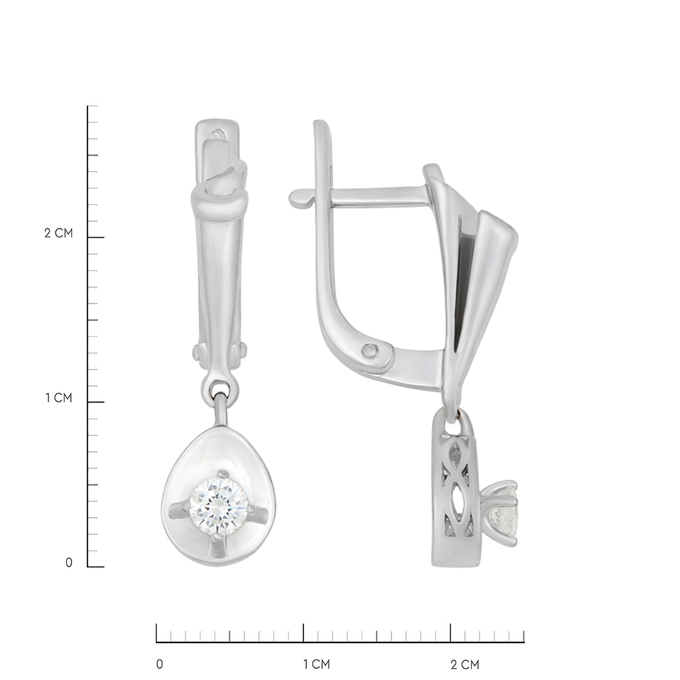 Серьги из золота 585 пробы c бриллиантами, К 0000 5667 за 57800