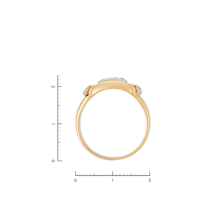 Кольцо из золота 750 пробы c 18 бриллиантами, Л 7000 8034 за 113750