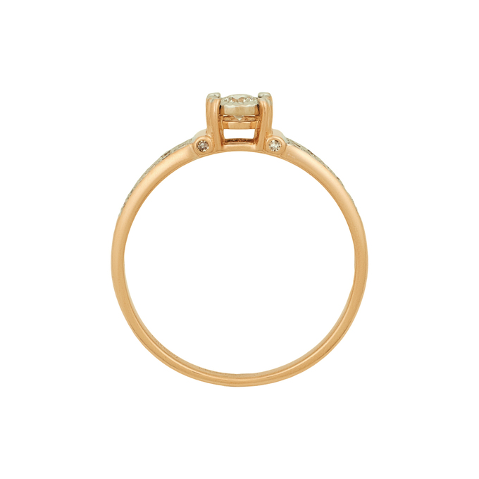 Кольцо из золота 585 пробы c бриллиантами, Л 0911 2693 за 46000