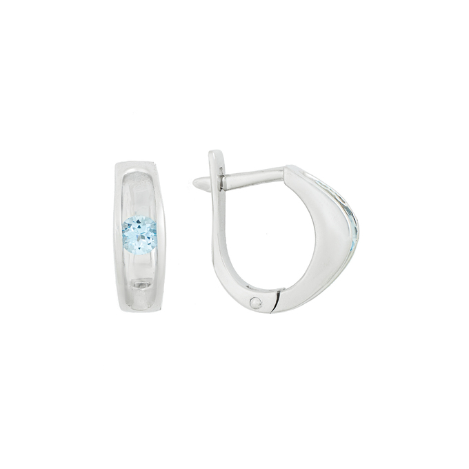 Серьги из золота 585 пробы c топазами