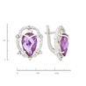 Серьги из золота 585 пробы с фианитами и корундами