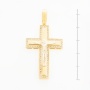 Крестик из желтого золота 585 пробы c 76 бриллиантами Л49030572 фото 2