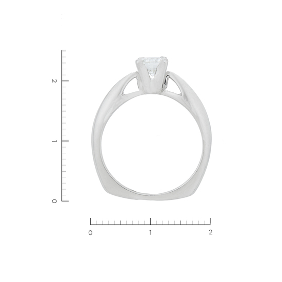 Кольцо из белой платины 950 пробы c 1 бриллиантом, Л28093552 за 149000