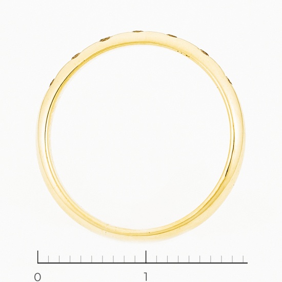 Кольцо из желтого золота 585 пробы c 7 бриллиантами, Л47087454 за 10740