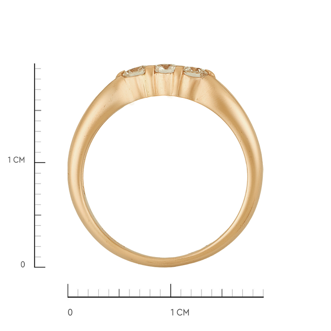 Кольцо из золота 585 пробы c бриллиантами