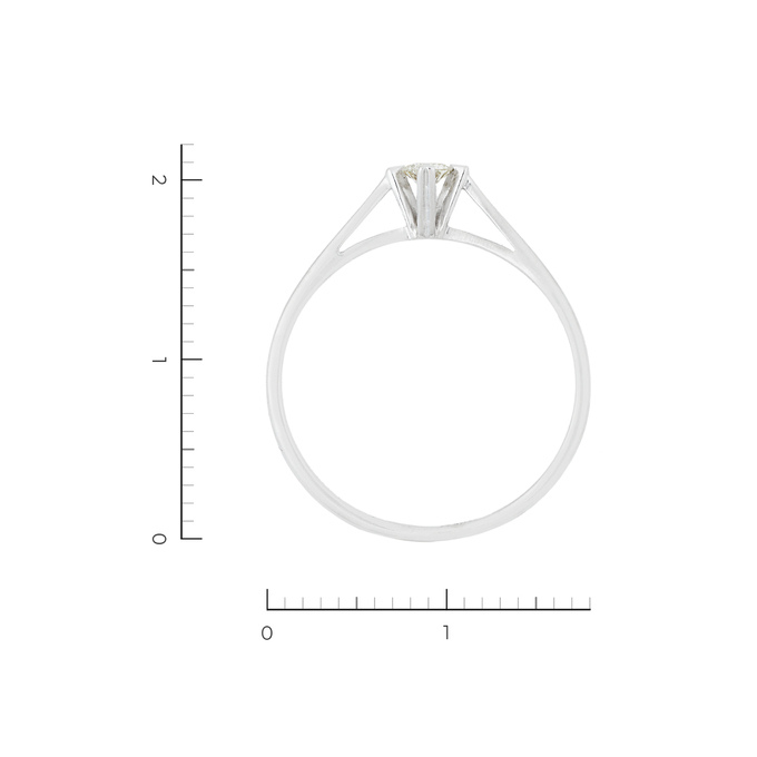 Кольцо из золота 585 пробы c 1 бриллиантом, Л 2810 0038 за 18320