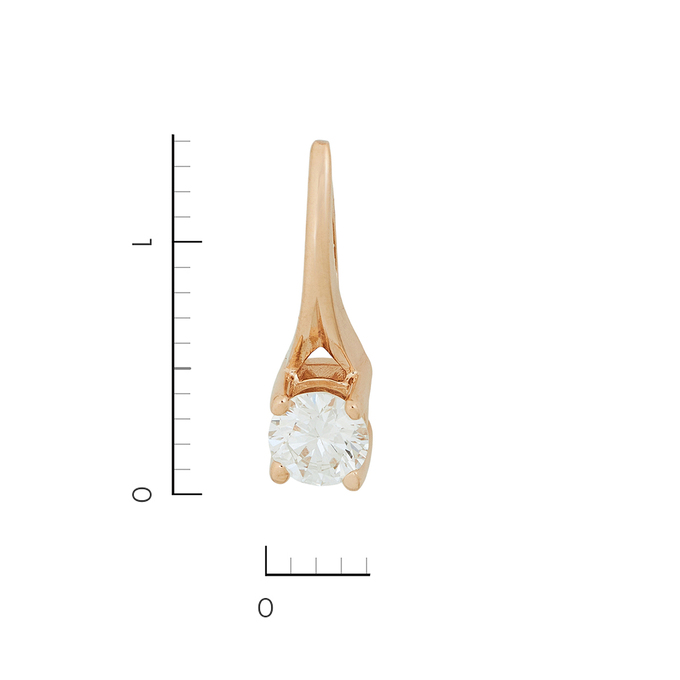 Подвеска из золота 585 пробы c 1 бриллиантом, Л 0910 7123 за 75120