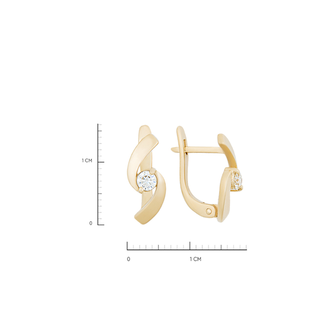Серьги из золота 585 пробы c бриллиантами, К 0000 5120 за 53400