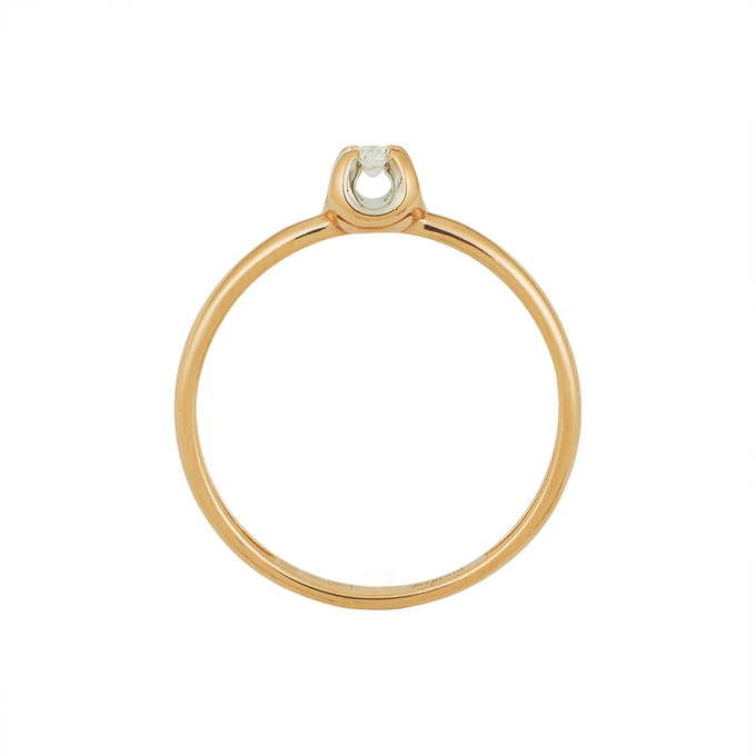 Кольцо из золота 585 пробы c бриллиантом, Л 4107 5668 за 16800