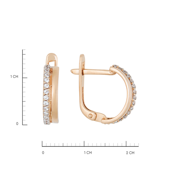 Серьги из золота 585 пробы c фианитами, Л 1115 9431 за 12960