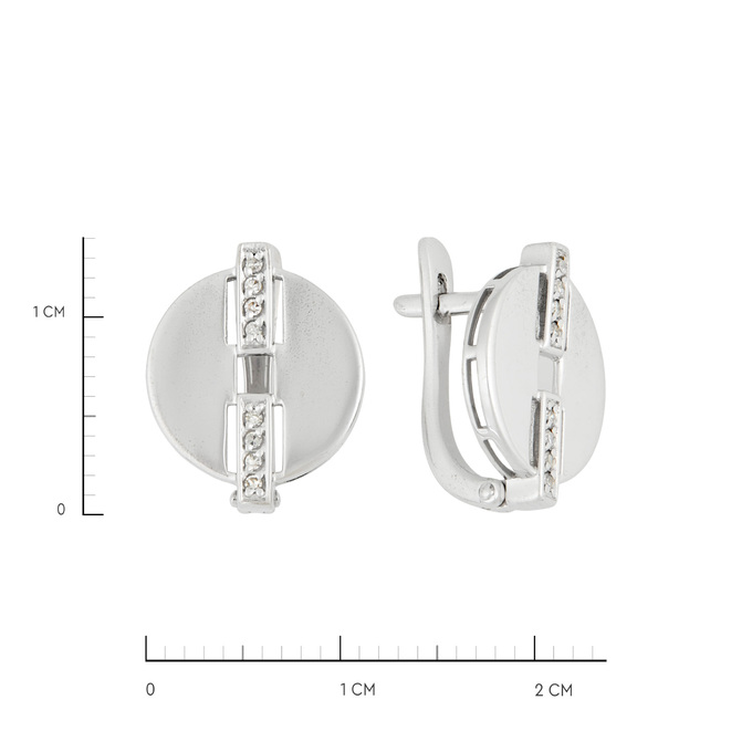 Серьги из золота 585 пробы с бриллиантами, Л 7303 8578 за 35000