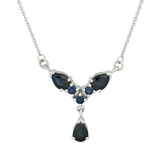 Колье из золота 585 пробы c сапфирами, Л 2811 6857 за 119120