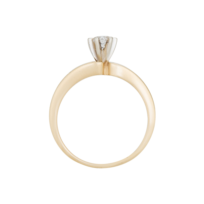 Кольцо из золота 585 пробы c бриллиантом, Л 4609 0918 за 66320